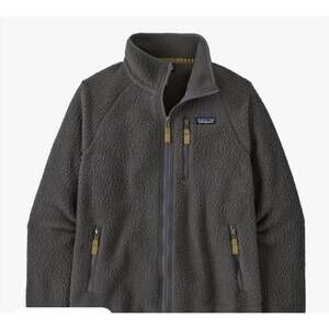 NEW PATAGONIA men's retro pile fleece jacket in forge grey